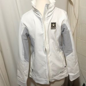 Women’s white under armour Army storm jacket